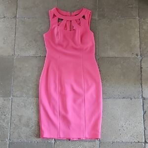 Eliza J Vibrant Pink Cutout Mini Dress